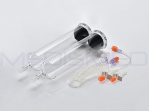 017355--200/200 มล. CT Injector Syringes Compatible with Bracco EZEM Empower CTA+ Contrast Fluid Delivery Systems