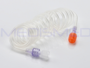 1500mm 350psi Single-use Low Pressure PVC Coiled Tubing with Luer Lock for CT Injection