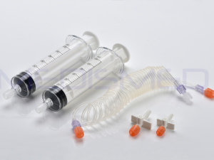 C855-5079--60ml/60ml PET Single-use Syringe Compatible with Nemoto Sonic Shot GX & Shot 7 & Shot 50 MRI Contrast Media Injectors