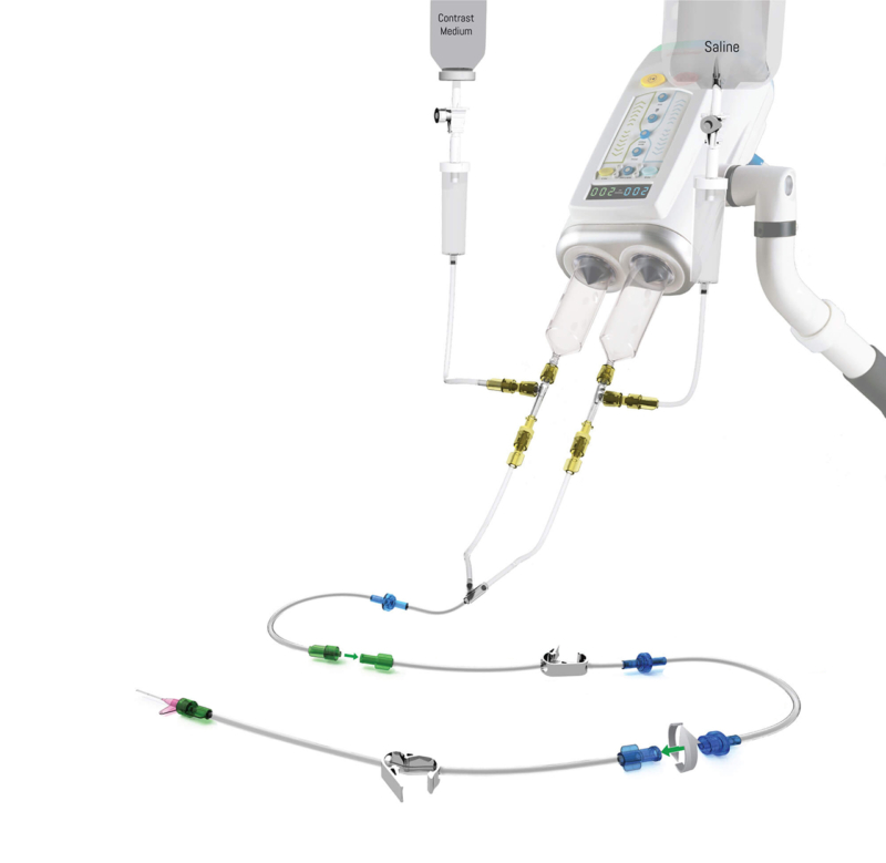 12 Hours CT Injection Transfer Set for Single Head Contrast Injectors