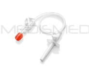 Transfer set with Female Luer lock and long spike