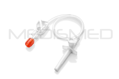 Transfer set with Female Luer lock and long spike