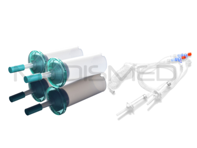 dual 12h Multi patient LF CT syringes kits with Tranfer set
