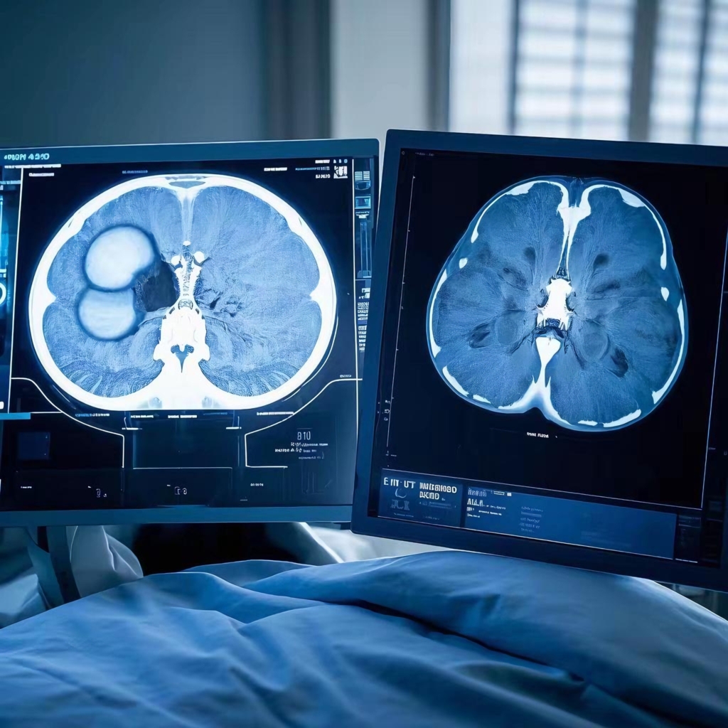 regular CT and enhanced CT